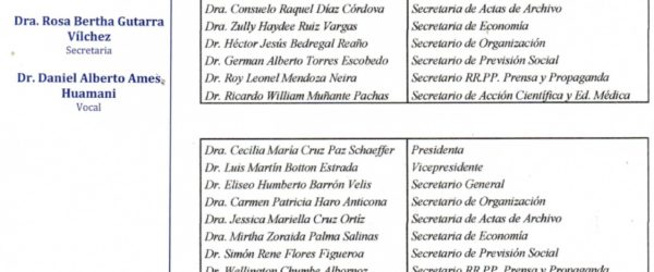 Listas Provisionales al presente Proceso Electoral 2023 – 2025 – Comité Electoral Nacional de la Federación Médica Peruana