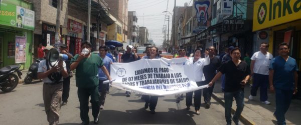 Paro organizado por el Cuerpo Médico del Hospital “San Juan Bautista” Huaral