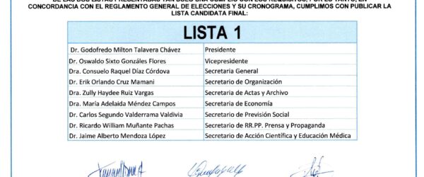 📍 Comité Electoral Nacional 2025 – 2027